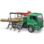 Bruder camion lemne MAN TGA cu macara de incarcare si 3 busteni